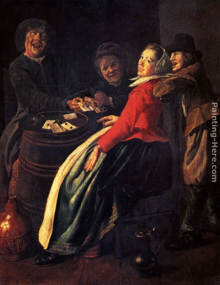 A Game Of Cards painting - Judith Leyster A Game Of Cards art painting